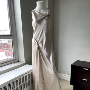 J R Nites blush silky gown